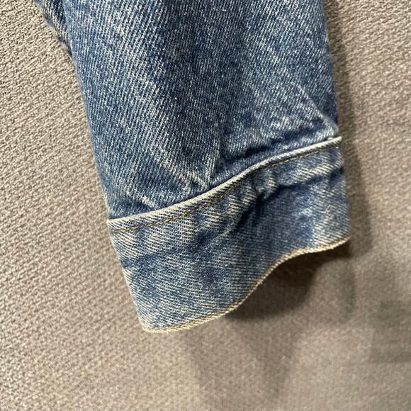 Vintage Levis Denim Trucker Jean Jacket 71506-0216 Made In USA Size 42L 80s (42) - Picture 7 of 15